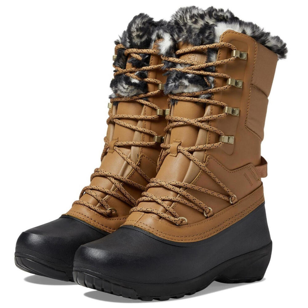 THE NORTH FACE Shellista IV Luxe Waterproof Utility Brown TNF Black 7.5 NEW